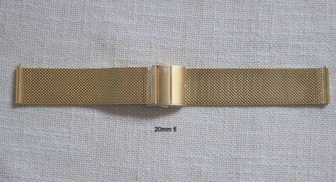 20mm kullattu mesh ranneke taittolukolla
