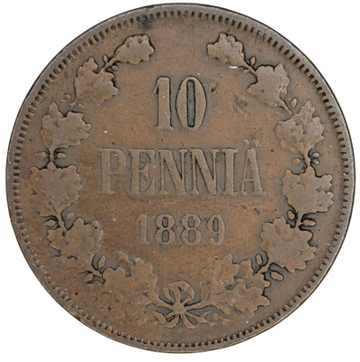 10 Penniä 1889
