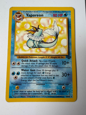 Pokemon kortti Vaporeon