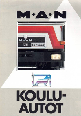 Esite MAN kouluautot 1986