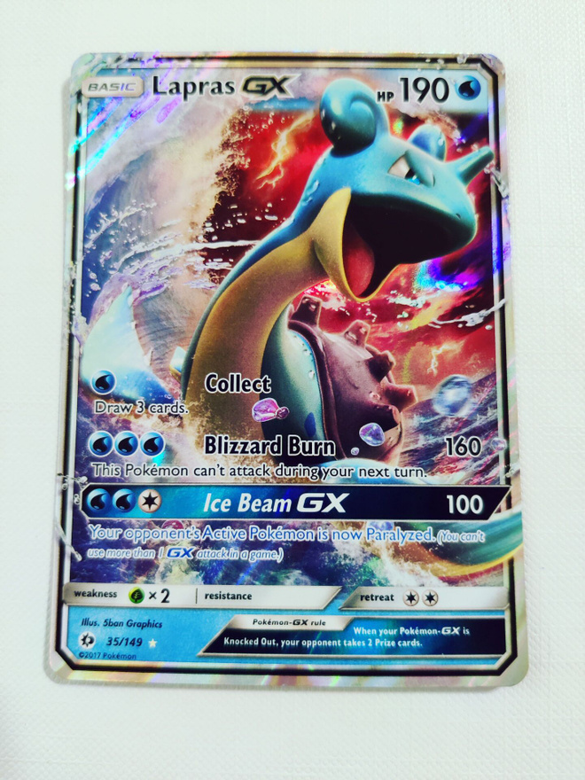 Lapras GX - 35/149 - Pokemon Sun & Moon Base Set Ultra Rare