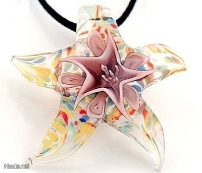 1069 .. Murano Käsintehty Lampwork Taidelasia .. Kaulakoru