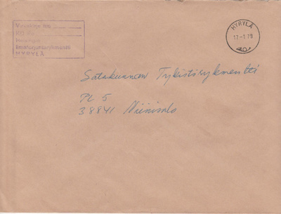 Postileima,  HYRYLÄ, Sotilaspostia