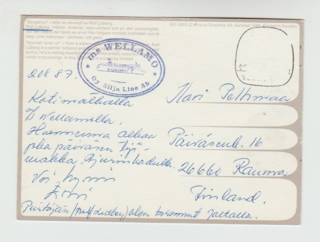 Postikortti, LAIVALEIMA ms WELLAMO