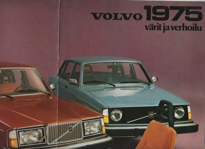 Volvo 1975 esite, värit ja verhoilu, 8 / 1974, 6 sivua, K3