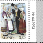 ÅL 1993 Kansanpuvut 3,50 mk välilöpari numero ** LaPe 073 - pikkukuva 1