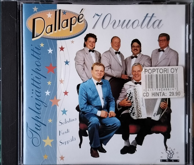 DALLAPE 70 VUOTTA-TUPLAJÄTTIPOTTI-CD, SNAP CD 317,v.1995