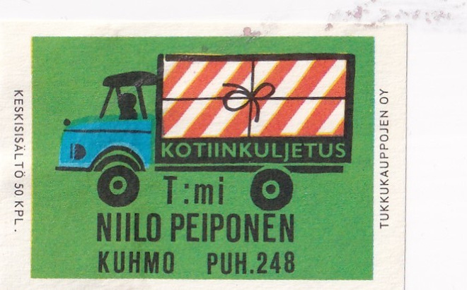 Kuhmo, T:mi Niilo Peiponen , Kotiinkuljetus      b423