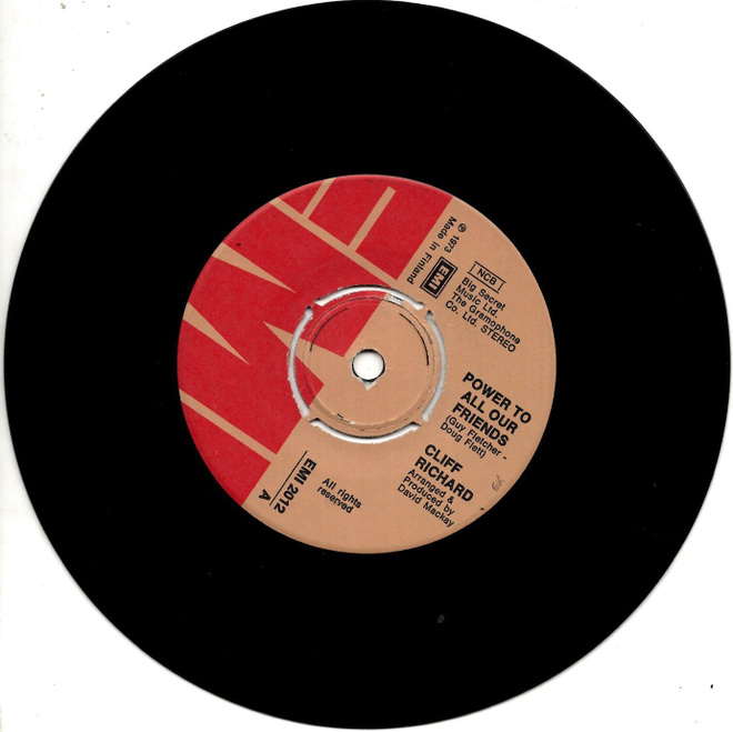 CLIFF RICHARD: Power To All Our Friends / Come Back Bil   7"