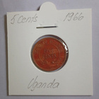 Uganda 5 Cents v.1966 KM#1 - pikkukuva 1