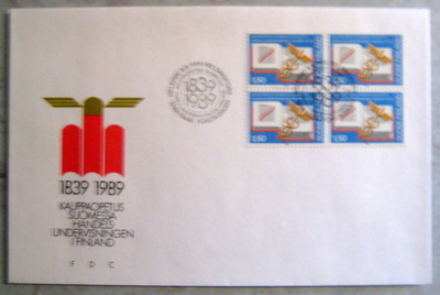 FDC Kauppa opetus Suomessa 150v4.9.1989 nelilö(71