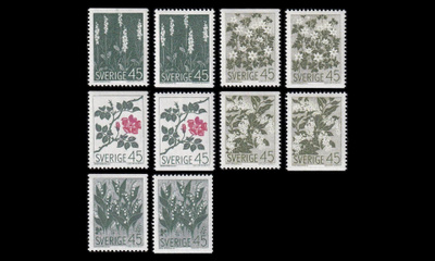 Ruotsi 607-11 ** Kukkia (1968)