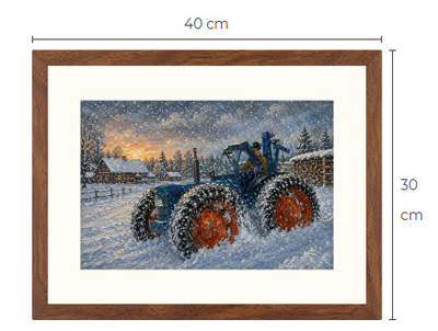 Uusi Fordson County traktori art print 30 cm x 40 cm