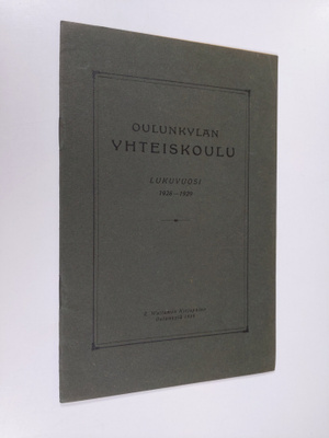 Oulunkylän yhteiskoulu lukuvuosi 1928-1929