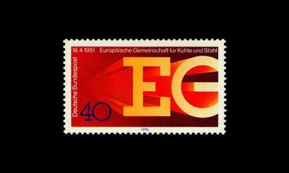 Saksa 880 ** Euroopan hiili- ja teräsyhteisö 25v (1976)