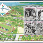 Åland 1991 Pienoisarkki Islands Games  EP leima Lape BL 1 - pikkukuva 1