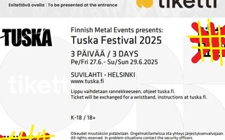 3pv lippu Tuska Festival 27.–29.6 200€