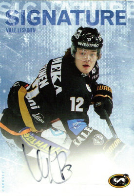 2016-17 Cardset VILLE LESKINEN Kärpät Signature nimmari