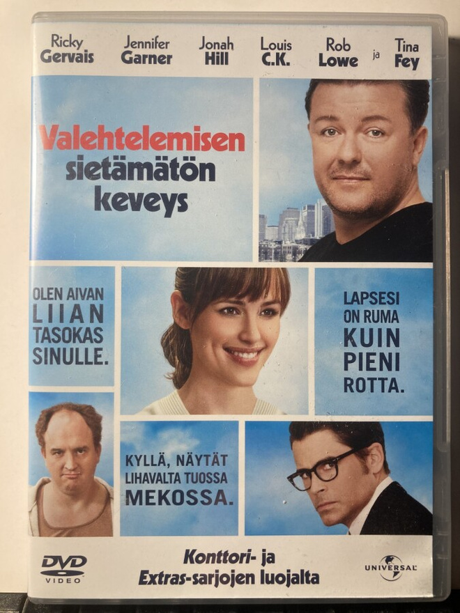 VALEHTELEMISEN SIETÄMÄTÖN KEVEYS, DVD, Gervais
