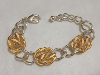 Upea 21k kullattu Kanadalainen rannekoru Gold plated  ketju