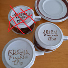 Arabia Rosmariini käsinmaalatut teekupit (Ulla Procope) - pikkukuva 2