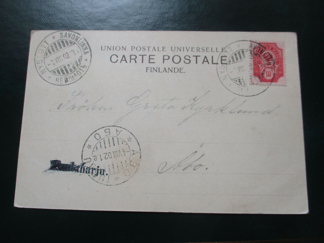 1902 Punkaharju. rivil kortilla