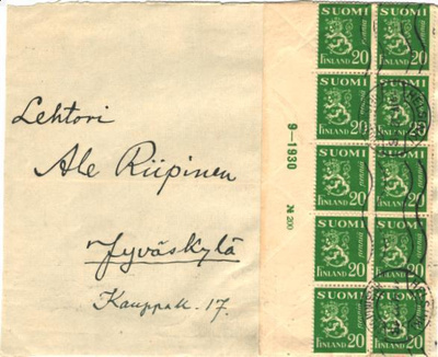 20P NUMEROKUUSILO HELSINKI-JYVÄSKYLÄ