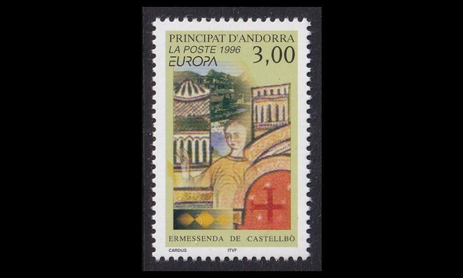 Andorra Fr 497 ** Europa kuuluisia naisia (1996)