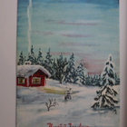 Vanha joulukortti kulkenut - pikkukuva 1