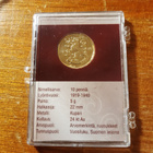 10 penniä 1919-1940 24 karaatin kullattu kolikko - pikkukuva 2