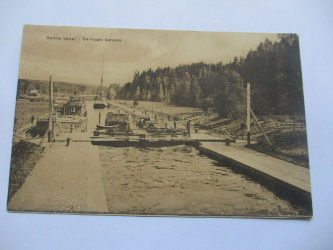 Saimaan kanava * ruotsalainen postikortti n 1900