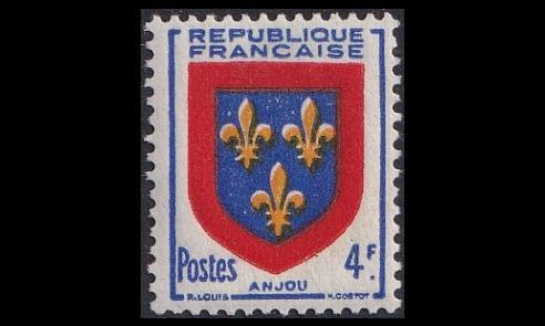 Ranska 850 ** Vaakuna Anjou (1949)