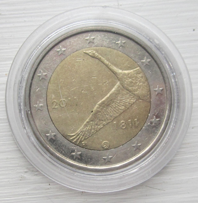 Suomi 2011 2 € - Suomen pankki 200 vuotta(Circ)