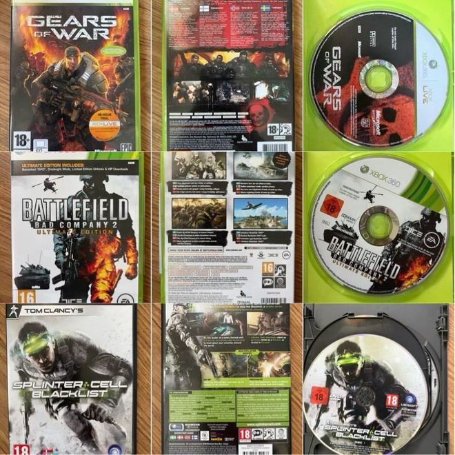 2 Xbox 360 peliä & 1 PC peli
