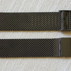20mm Mesh rannekellon teräsranneke - musta - pikkukuva 4