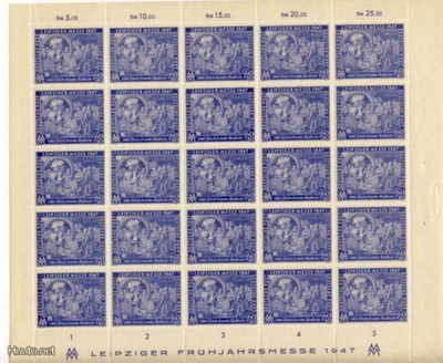 v. 1947 Saksa-arkki, 60+40, sin., postituore