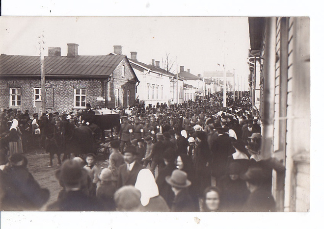 VANHA Valokuva Suojeluskuntapomon Hautajaiset Kuopio 1932