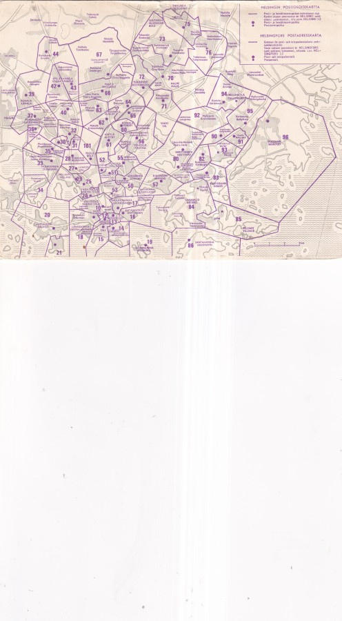Helsinki, Postiosoitekartta   b679