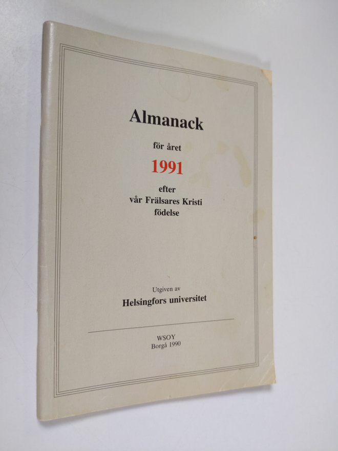 Almanack för året 1991 efter vår Frälsares Kristi födelse