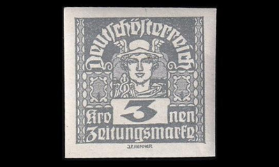 Itävalta 311x ** Sanomalehtimerkki 3 Kr (1920)