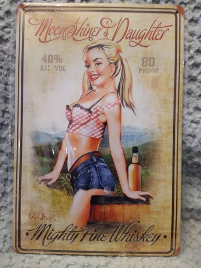 PELTIKYLTTI MOONSHINER'S DAUGHTER 20X30CM *UUSI!*