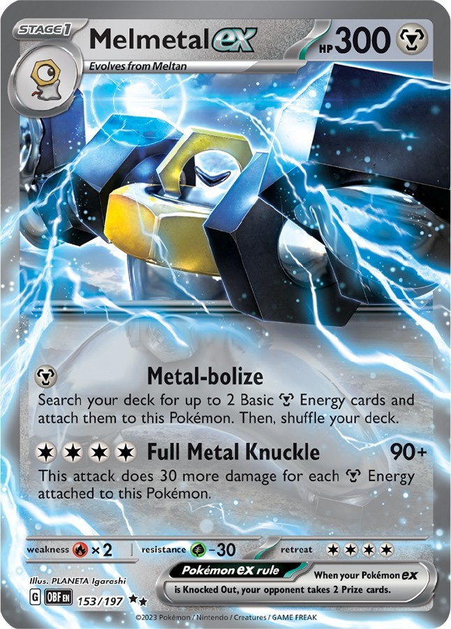 Melmetal ex 153/197 - Obsidian Flames - NM/M