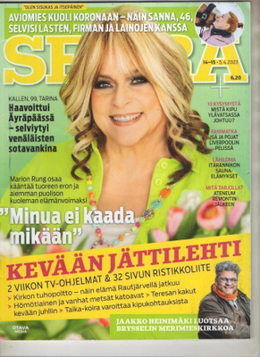 Seura n:o 14/15 2023 Marion Rung. Kalle. Mira. Rautjärvi.