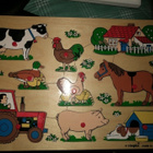 Palapeli puzzle puuta maatilan eläimet Animals - pikkukuva 1