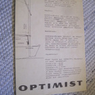 OPTIMISTI - jollan/veneen rakennuspiirrustukset 30-40-luku - pikkukuva 1