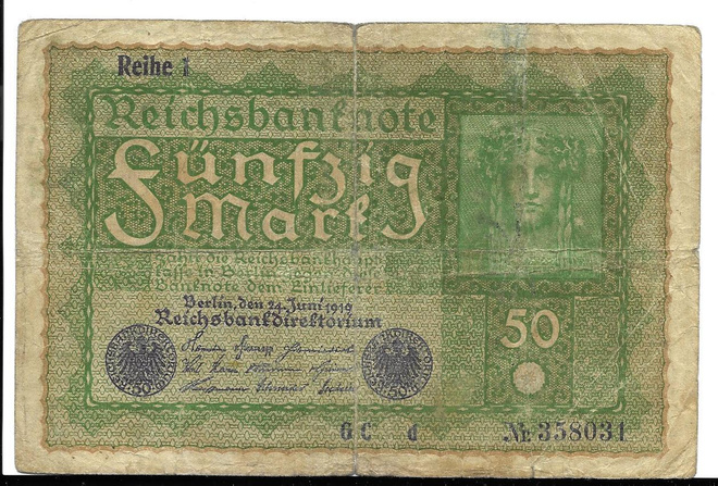 Saksa 50 markkaa 1919, Reihe 1