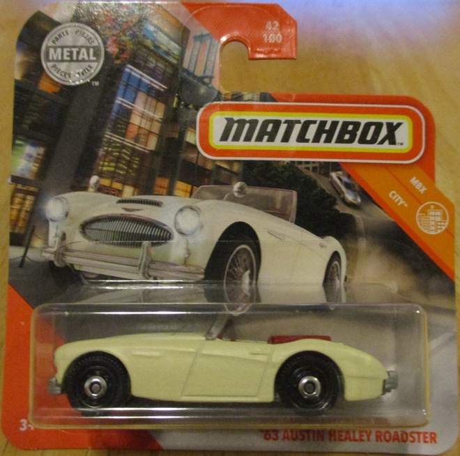 Austin Healey 3000 Roadster Cream 1963 Matchbox MB1083 1:64