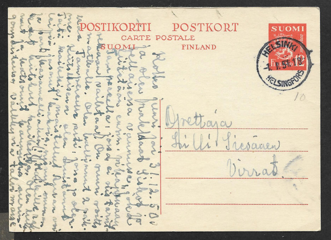 Postiläh. - Ehiö 12mk (LAPE 104) Helsinki 1.1.1951