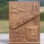 Valmistajan leimalla Pronssinen merkki. Halkaisija - 46*34 m - pikkukuva 4