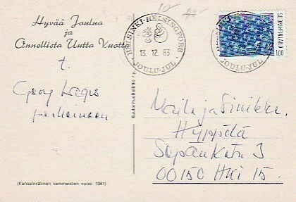ERIKOISLEIMA , Joulu, Helsinki 13.12.1983